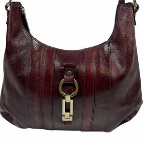 Etienne Aigner Deep Burgundy Shoulder Bag